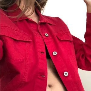 Faded Glory Red Jean Jacket